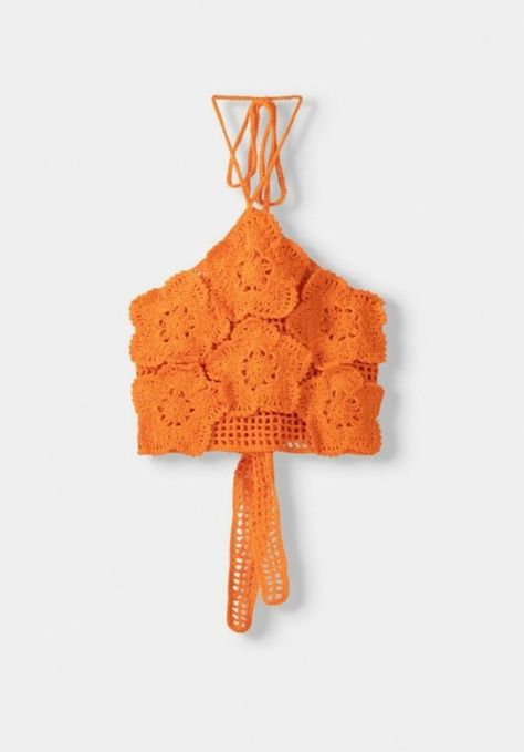 Farm Crochet, Crochet Top Dress, Orange Crochet, Confection Au Crochet, Crochet Swimwear, Crochet Shorts, Crochet Clothes Patterns, Knitwear Fashion, Knit Mittens