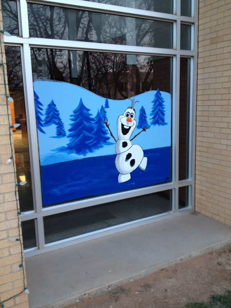 Frozen Window Painting, Disney Window Painting, Christmas Party Images, Frozen Window, Diy Christmas Window, Advent 2023, Snow Spray, Painted Window Art, Window Paint