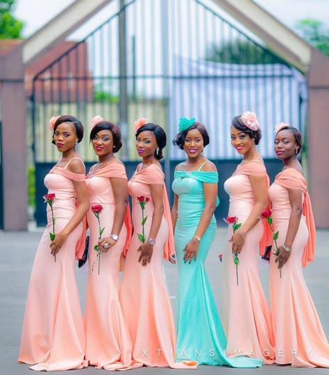 Nigerian Bridesmaid Dresses, Cheap Long Bridesmaid Dresses, Bridal Train, Mermaid Long Bridesmaid Dresses, Cheap Bridesmaid Dresses Online, African Bridesmaid Dresses, Mermaid Bridesmaid, African Wedding Dress, Elegant Bridesmaid Dresses