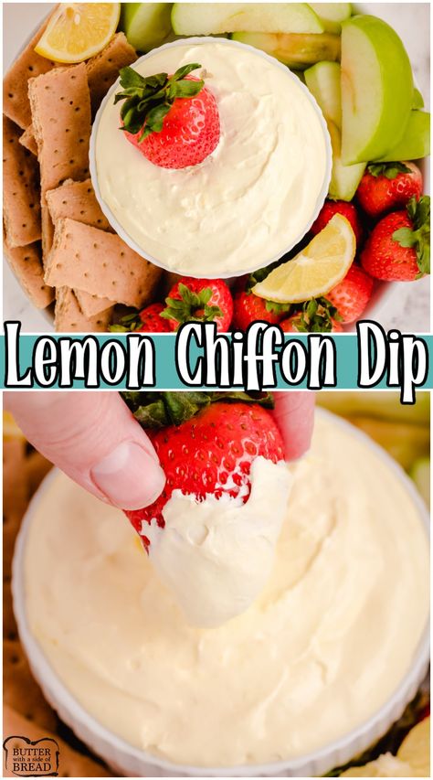 Lemon Fruit Dip, Cool Whip Fruit Dip, Lemon Dip, Lemon Whipped Cream, Dessert Dip Recipes, Fruit Dips, Bbq Party Food, Fruit Dips Recipes, Cream Dip