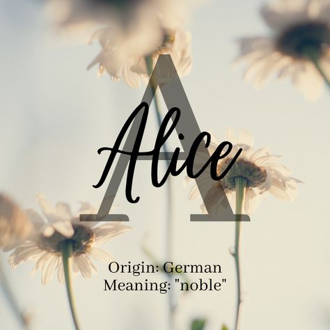 Alice Name Aesthetic, Alice Name, Name Aesthetic, Female Character Names, Aesthetic Names, Name List, Female Names, Female Character, Character Names