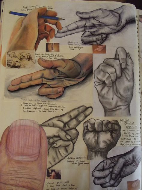 Observation Studies Art, Phone Painting Art, Observation Drawing Sketchbooks, Art School Sketchbook Ideas, Anatomy A Level Art, Gcse Art Expression, Hands Gcse Art, Human Body Gcse Art, Being Human Art Gcse