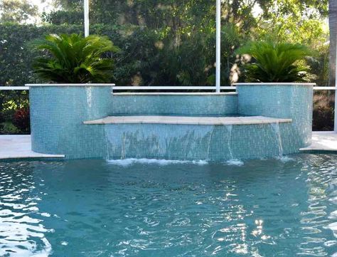 Tile Pool, Iridescent Glass Tiles, Mosaic Pool Tile, Glass Pool Tile, Dream Backyard Pool, Swimming Pool Tiles, Glass Pool, Gunite Pool, Mosaic Pool