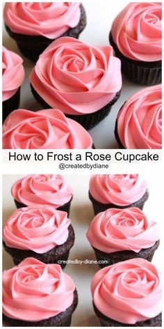 Rose Cupcake, Frosting Ideas, How To Make Rose, Frosting Tips, Buttercream Frosting Recipe, Rose Cupcakes, Oreo Dessert, Cupcake Frosting, Cake Icing