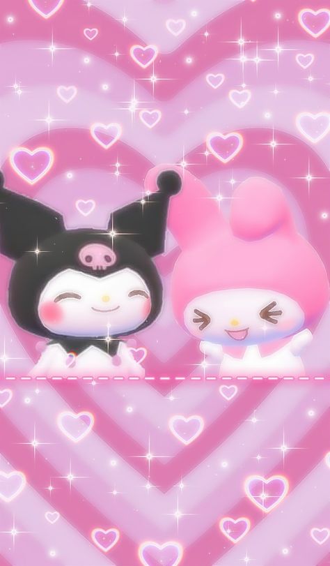 Tomotoru Wallpaper, Hello Kitty Iphone Wallpaper Pink, Pink Kitty Wallpaper, Pink Sparkle Background, Kuromi And Melody, Iphone Wallpaper Pink, Kuromi And My Melody, Pink Kitty, Walpaper Hello Kitty