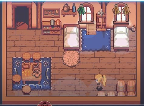 Bedroom Pixel Art, Pixel Bedroom, Pixel Art Bedroom, Pixel Art Interior, Pixel Art Room, Pixel Rpg Games, Pixel Room, 2d Game Design, Pixel Game Art