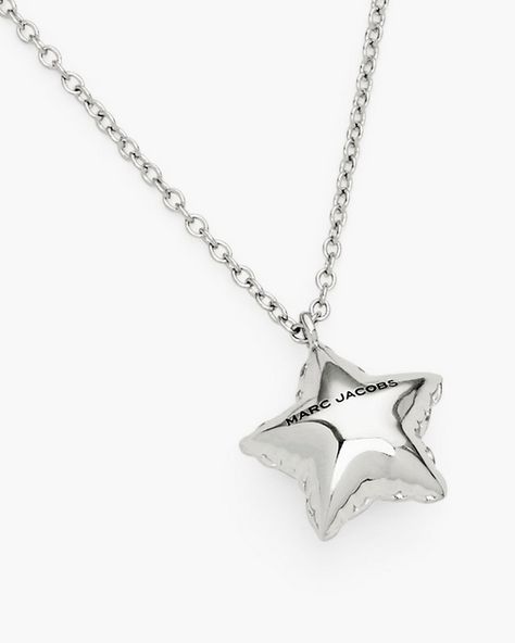 Balloon Star Necklace | Marc Jacobs | Official Site S Charm Necklace, Trendy Necklaces Silver, Maddy Perez Jewelry, Uniform Birthday Outfit, Cute Jewelry Silver, Silver Aesthetic Jewelry, Frankie Necklace, Pandora Charm Necklace, Silver Necklace Stack