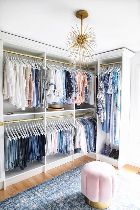 Diy Kast, Master Closet Design, A Walk In Closet, Beautiful Closets, Organized Closet, Dream Closet Design, Walk In Closet Design, Walking Closet, Closet Design Layout