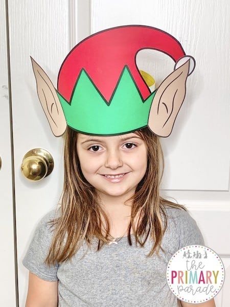 elf-hat-craft Elf Hat Template, Classroom Christmas Party Games, Elf Hat Craft, Preschool Elves, Elf Crafts, Shoe Maker, School Christmas Party, Headband Crafts, Elf Shoes