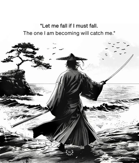 You made a mistake? ⬇️ Congratulations! You've taken the first step toward improving. Life isn't an exam with a pass or fail outcome. Every step you take isn't a failure or a success. Of course, some steps are better than others, but to learn to take positive leaps forward, you need to be willing to fall every once in a while. It's part of the game. If you stay down, the game is pretty much over, and you'll be wasting your years away. But if you get back up, you'll be ready to take the next s... Getting Stronger Quotes, Deadly Quotes, Halo Quotes, Stronger Quotes, Samurai Quotes, Improving Life, Tiktok Profile, Motivational Good Morning Quotes, Poetic Quote