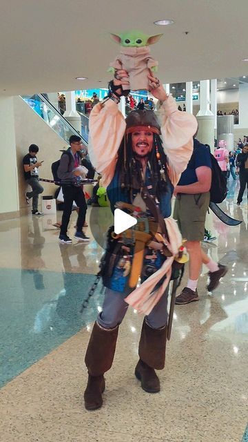 Ethan Jason on Instagram: ""I got a Baby Yoda!"
-
Mandalorian: @williamglenn8 
CaptainJackSparrow: @captainjacksparrowed 
@lacomiccon
-
Special thanks to @king_drillmonger for the 2nd video clip! 🤳😉👍
-
#LAComicCon #ComicCon  #StarWars #TheMandalorian #Mandalorian #Cosplay  #Grogu #BabyYoda #CaptainJackSparrowEd #CaptainJackSparrow #JackSparrow #JohnnyDepp #JackSparrowCosplay #InstaFunny #LOL #Comedy #Improv #Skit #Actor #Model #ProfessionalPirate #PirateForHire #PiratesLife #LiveEntertainment #PiratesOfTheCaribbean" Jack Sparrow Cosplay, Mandalorian Cosplay, Captain Jack Sparrow, Jack Sparrow, Live Entertainment, Special Thanks, Pirates Of The Caribbean, Actor Model, Johnny Depp