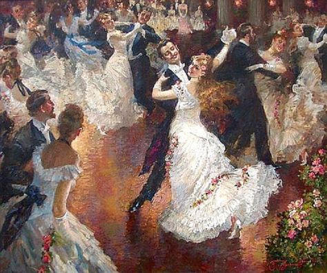 Vladimir Pervuvensky.  A Vortex a Waltz.  2007 Royal Ball Theme, Ashita No Nadja, The Beast Live Action, Beast Live Action, Viennese Waltz, Johann Strauss, Dancing Drawings, Royal Ball, Russian Painting