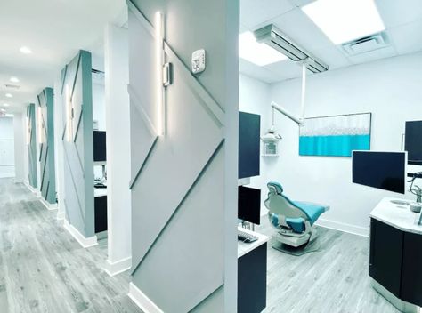 Dental Practice Design Interiors, Dental Waiting Room, Dental Office Design Receptions, Dental Practice Design, Netflix Design, Pediatric Dental Office Design, Ortho Office, Pediatric Dental Office, Dentist Office Design