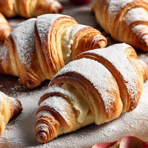 Fall Croissant Recipes, Apple Croissant Recipe, Baked Apple Croissant, Christmas Croissant, Filled Croissant Recipe, Apple Croissant, Filled Croissant, Filled Croissants, Bread Head