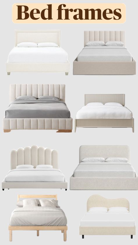 Aesthetic Bed Frames, Minimalistic Bed, Frames Decor, Room Neutral, Bedroom Frames, Aesthetic Bed, Bed Frames, Aesthetic Bedroom, Bedroom