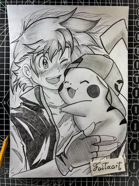 Pokemon Ash Sketch, Ash And Pikachu Drawing Sketch, Pokemon Sketch Art, Ash Pokemon Drawing, Pikachu Drawing Sketch, Ash And Pikachu Drawing, Ash Sketch, Pokemon Drawings Sketches, Pikachu Sketch