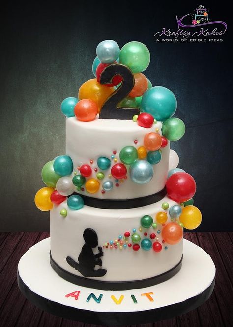 Bubble Birthday Cake, Bubbles Cake, Gelatin Bubbles, Bubble Birthday Parties, Bubble Cake, Bubble Birthday, Pretty Wedding Cakes, Cake Show, 2 Birthday Cake