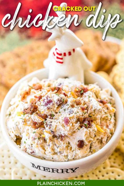 Cracked Out Chicken, Bacon Ranch Dip, Chicken Cream Cheese, Cracked Out, Cold Dip Recipes, Best Dip Recipes, Can Chicken Recipes, Chicken Dip Recipe, Ranch Mix