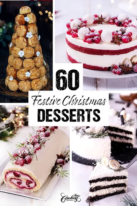 60 Festive Christmas Desserts: Sweet Treats for the Holiday Season Christmas Elegant Desserts, Christmas Dessert Elegant, Christmas Fancy Desserts, Christmas Entremet Desserts, Light Winter Desserts, Fancy Christmas Desserts Beautiful, Christmas Dessert Ideas Fancy, Gourmet Christmas Desserts, Christmas Dessert Recipes Fancy