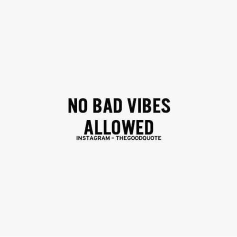 Bad Vibes Quotes, No Bad Vibes, Vibes Quotes, Vibe Quote, Bad Vibes, Instagram Quotes, Inspiring Quotes About Life, Good Vibes Only, Good Vibes