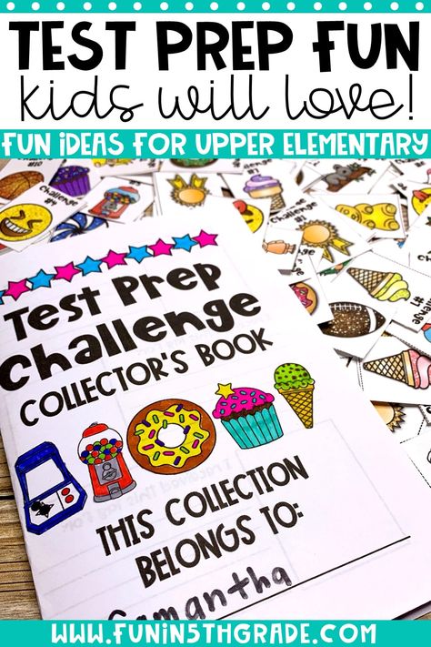 Using these fun ad engaging ideas for test prep will help your students be less stressed about that big test. It's a great way to review and make sure they're prepared without overwhelming them. via @funin5thgrade Testing Incentives For Elementary Students, Test Prep Fun, Map Testing, State Testing Prep, Testing Treats, Upper Elementary Activities, Staar Test Prep, Test Prep Activities, Classroom Incentives