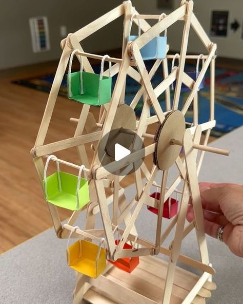 What To Build With Popsicle Sticks, 3d Popsicle Stick Art, 100 Popsicle Sticks Projects, Popcical Craft, Popsicle Stick Sculpture, Popsicle Stick Ferris Wheel, Rollercoaster Project, Popsicle Stick Art, Popsicle Stick Crafts House