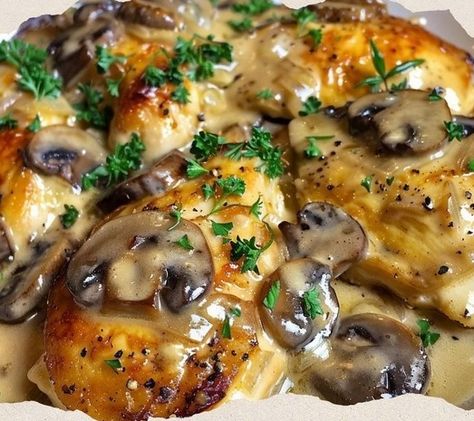 Creamy Asiago Chicken with Mushrooms – Tnextrecipes Asiago Mushroom Chicken, Mushroom Asiago Chicken Recipe, Creamy Asiago Chicken, Asiago Recipes, Chicken Marsala With Mushrooms, Chicken Mushroom Marsala, Wine Mushrooms, Chicken Loaf, Asiago Chicken