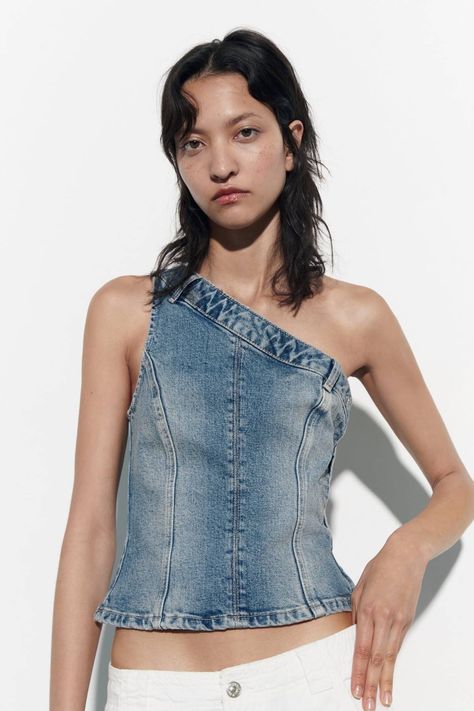 99 Under-$99 Finds I Just Had to Share for Spring | Who What Wear Denim Vest Style, Grunge Denim, Crop Top Y2k, Denim Tank Top, Street Y2k, Women Vest, Denim Tank, Fit Summer, Streetwear Summer