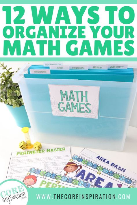 Math Organization Classroom, How To Organize Math Manipulatives, Math Game Organization, Math Game Storage, Organizing Math Manipulatives, Math Station Organization, Bridges Math Organization, Math Manipulatives Organization, Math Intervention Classroom Setup