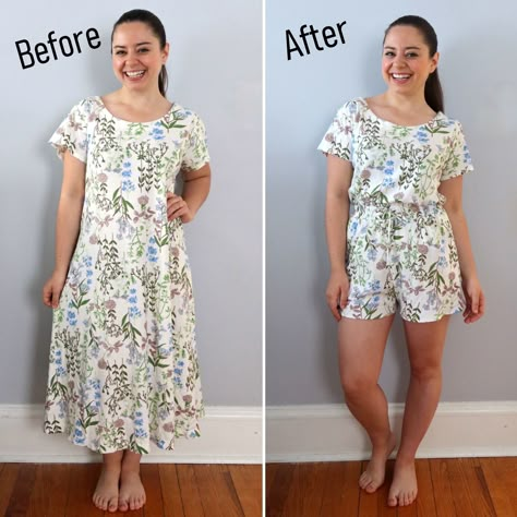 Turn Dress Into Romper Diy, How To Turn A Dress Into A Romper, How To Make A Dress Into A Romper, Turning A Dress Into A Top, Turn A Dress Into A Top, Dress Into Romper Diy, How To Turn A Dress Into A Top, Turn A Dress Into A Romper, Dress Into Two Piece Diy