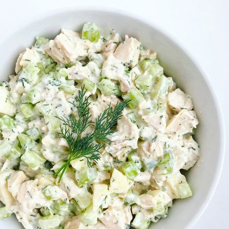 Fresh Dill Chicken Salad - The GERD Chef The Gerd Chef, Gerd Safe Recipes, Gerd Lunch Ideas, Gerd Friendly Meals, Gerd Friendly Recipes Dinners, Gerd Meals, Fast Tract Diet, Dill Chicken Salad, Gerd Diet Recipes