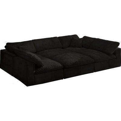 Black Sectional Couch, Black Velvet Sectional Living Room, Couches Black, Black Velvet Sectional, Big Comfy Black Couch, Black Sectional, Velvet Sectional, Sectional With Ottoman, Goth Home Decor