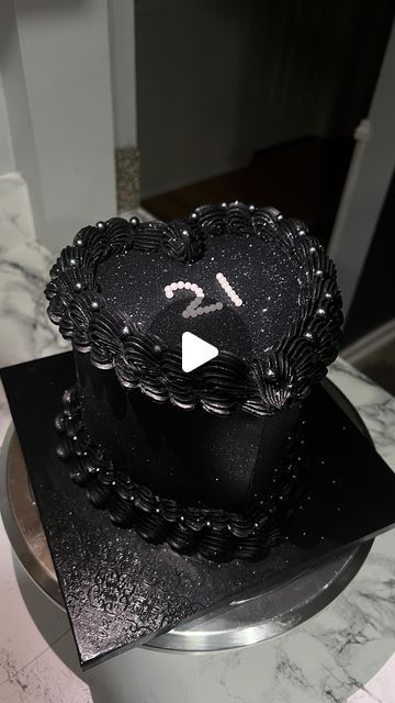 Pamela Anaele on Instagram: "21!! 6 inch glitter heart cake with black sugar pearls. What a beauty 😍. #baltimorebaker #baltimorecakes #blackcake #blackglitter #birthdaycake #vintagecake #dmvbaker #dmvcakes #cakereels #caketrends #trendingreels #cakesofinstagram #instacake #cutecake #blowthisup #customcake #glittercake #heartcake #luxurycakes #birthdaycake #21" Black Heart Cake With Glitter, Black Glitter Cake, Glitter Heart Cake, Black Heart Cake, Black Sugar, School Routine, Cake Trends, Glitter Cake, Heart Cake