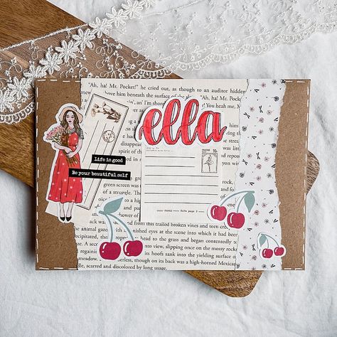 Penpal Envelope, Pen Pals Crafts, Penpal Ideas, Penpal Letters, Snail Mail Envelopes, Stationary Ideas, Snail Mail Pen Pals, Mail Art Envelopes, Mail Ideas