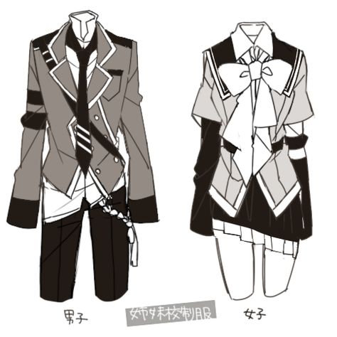 Uniforms Manga Clothes, Clothing Sketches, Clothing Design Sketches, Anime Inspired Outfits, Drawing Style, Drawing Anime Clothes, Dress Design Sketches, Fashion Design Drawings, Fashion Inspiration Design