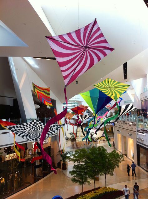 #kites Kites Decoration, Kite Art Installation, Kite Display, Kite Decoration Ideas, Kite Decoration, Thai Decor, Urban Spaces Design, Ceiling Art, Kite Flying