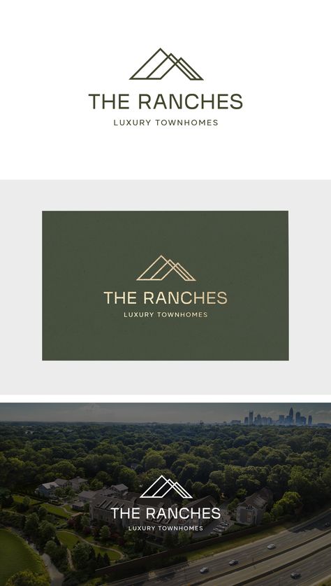 Apartment Logo Design, Real Estate Logo Ideas, Property Management Logo, Luxury Townhomes, Property Branding, Management Logo, Nature Logo Design, Green Apartment, Nature Logo