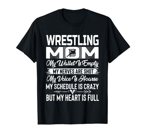 PRICES MAY VARY. Solid colors: 100% Cotton; Heather Grey: 90% Cotton, 10% Polyester; All Other Heathers: 50% Cotton, 50% Polyester Imported Pull On closure Machine Wash gift ideas for wrestling, best gifts for wrestling, funny gift for wrestling, wrestling gift ideas wrestling shirt, funny wrestling shirts, best wrestling shirt Lightweight, Classic fit, Double-needle sleeve and bottom hem Wrestling Shirts Ideas, Wrestling Gift Ideas, Wrestling Funny, Girls Wrestling, Funny Wrestling, Wrestling Quotes, Wrestling Gift, Wrestling Shirt, My Heart Is Full