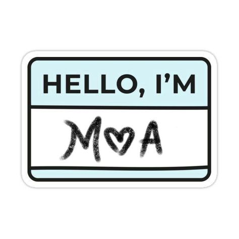 hello, i'm MOA name tag (TXT) Txt Stickers Aesthetic, Txt Stickers Printable Aesthetic, Hello Im Sticker, Txt Designs, Txt Stickers Printable, Hello I Am Sticker, Txt Doodle, Kpop Stickers Aesthetic, Name Tag Aesthetic