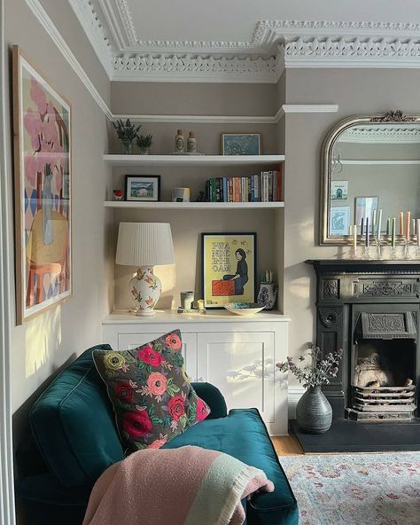 Farrow & Ball (@farrowandball) • Instagram photos and videos Edwardian Living Room, 1930s Living Room, Living Room Victorian, Farrow And Ball Living Room, Elephants Breath, Victorian Living Room, Edwardian House, Living Room Design Inspiration, Room Paint Colors