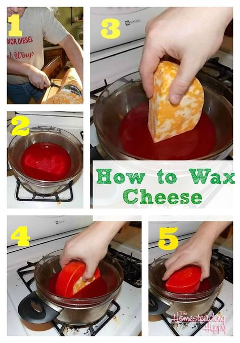 how to wax cheese for storage without refrigeration. Who knows maybe I'll need this someday. Making Cheese, Canned Food Storage, Homemade Cheese, Survival Food, How To Make Cheese, Survival Prepping, Preserving Food, Canning Recipes, Back To Nature