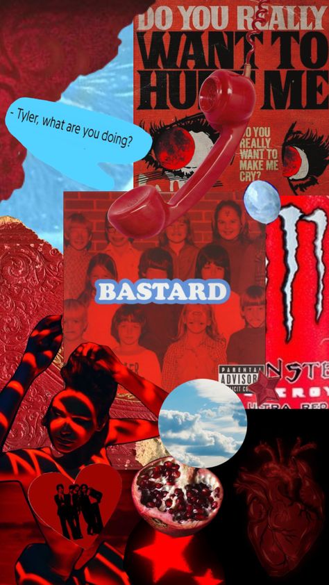 Sarah whould be one of my most played songs if it was on Spotify #tylerthecreator #albumcover #wallpaper #bastard #red #lightblue Sarah Tyler The Creator, Tyler Wallpaper, Ocean Wallpapers, Pixel Aesthetic, Frank Ocean Wallpaper, Music Wallpapers, Tyler The Creator Wallpaper, Grad Caps, Music Collage