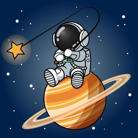 Cute Astronaut, Premium Vector