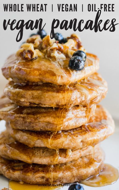 Healthy Vegan Pancakes, Best Vegan Pancakes, Healthy Vegan Dessert, Smoothies Vegan, Vegan Pancake Recipes, Plant Based Breakfast, Healthy Vegan Snacks, Tofu Scramble, Cake Vegan