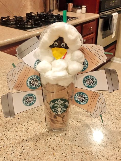 Rory’s Turkey. #turkeyindisguise #starbucks Turkey In Disguise Starbucks, Starbucks Turkey Disguise, Disguise A Turkey Starbucks, Turkey Disguise Project Kindergartens, Hidden Turkey, Turkey Chicks, Disguise Turkey, Girls Haircuts, Turkey Tom