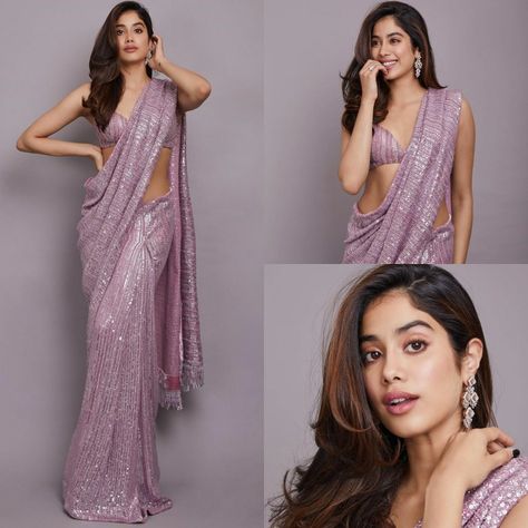 Janvhi Kapoor, Janvi Kapoor, Jhanvi Kapoor, Floral Print Sarees, Math Tutorials, Celebrity Style Inspiration, Janhvi Kapoor, Fancy Sarees Party Wear, Designer Saree Blouse