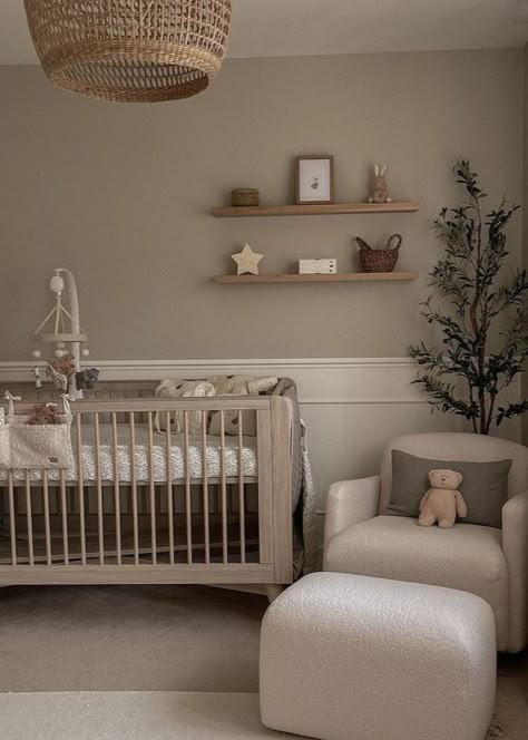 Gemma Louise Miles, Taupe Nursery, Nursery Details, Beige Nursery, Changing Basket, Wimborne White, Nursing Room, Toddler Boy Room Decor, Cozy Baby Room