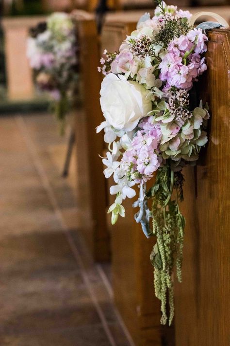 Church Pew Wedding Decorations, Church Pew Wedding, Wedding Pew Decorations, Church Aisle Decorations, Wedding Ceremony Decorations Church, Pew Markers, Pew Flowers, Wedding Church Decor, Pew Decorations