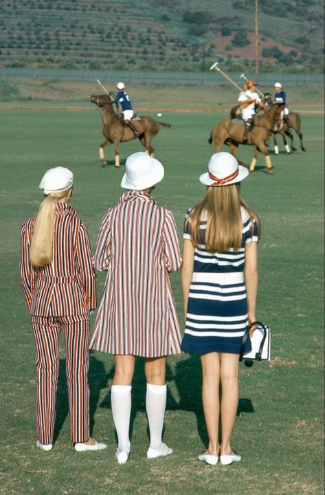 Country Club Aesthetic, Polo Match, Clubbing Aesthetic, Glamour Magazine, Pants Suit, 1960s Fashion, Cotton Coat, Old Money Aesthetic, 60s Fashion