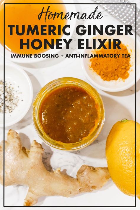 Turmeric Ginger Honey, Immune Boosting Tea, Tumeric And Honey, Turmeric Tea Recipe, Turmeric Drink, Take Care Of Myself, Sleep Exercise, Ginger Honey, Turmeric And Honey